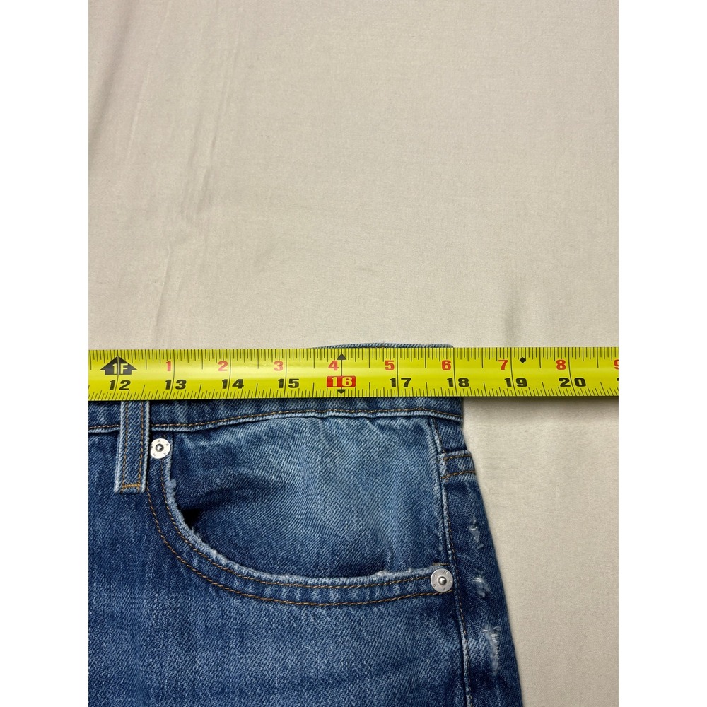 FRAME Le Slouch Straight Leg Paneled Button Fly Jeans Medium Wash Womens 32X32 - Picture 7 of 11